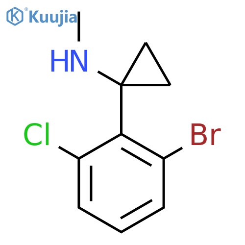 1-(2-bromo-6-chlorophenyl)-N-methylcyclopropan-1-amine structure