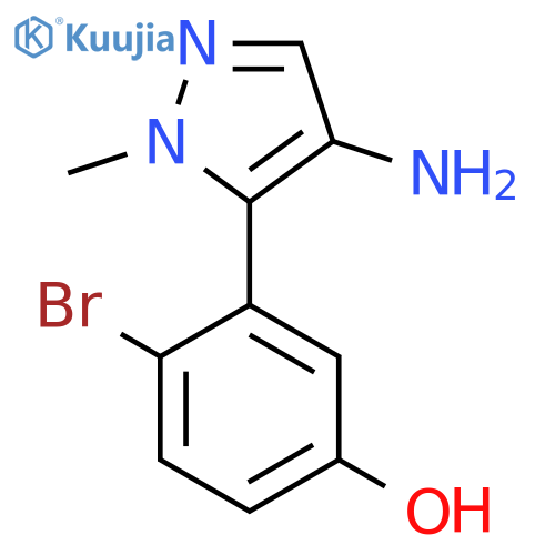 3-(4-amino-1-methyl-1H-pyrazol-5-yl)-4-bromophenol structure
