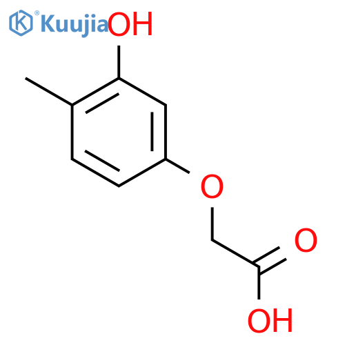 2-(3-hydroxy-4-methylphenoxy)acetic acid structure