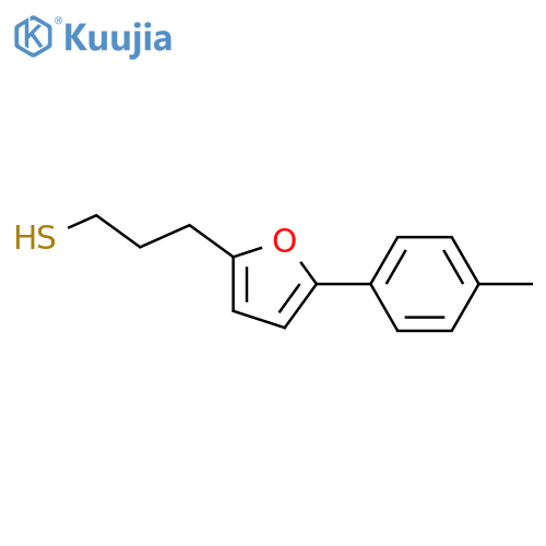 3-5-(4-methylphenyl)furan-2-ylpropane-1-thiol structure