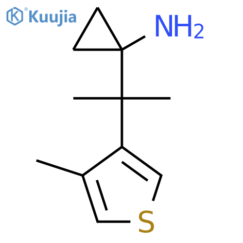 1-[2-(4-Methylthiophen-3-yl)propan-2-yl]cyclopropan-1-amine structure