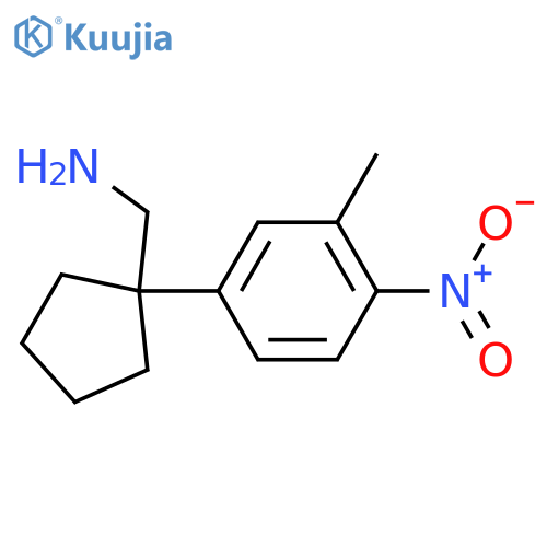 1-(3-methyl-4-nitrophenyl)cyclopentylmethanamine structure