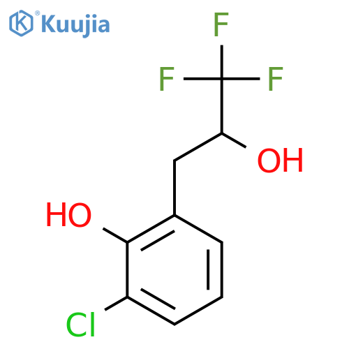 2-chloro-6-(3,3,3-trifluoro-2-hydroxypropyl)phenol structure