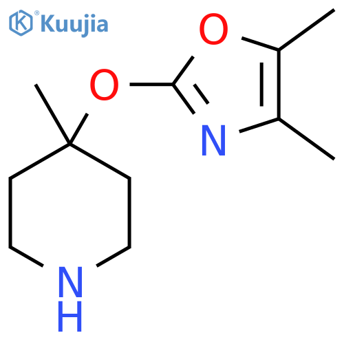 4-(dimethyl-1,3-oxazol-2-yl)oxy-4-methylpiperidine structure