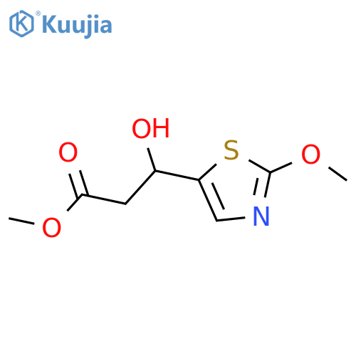 methyl 3-hydroxy-3-(2-methoxy-1,3-thiazol-5-yl)propanoate structure
