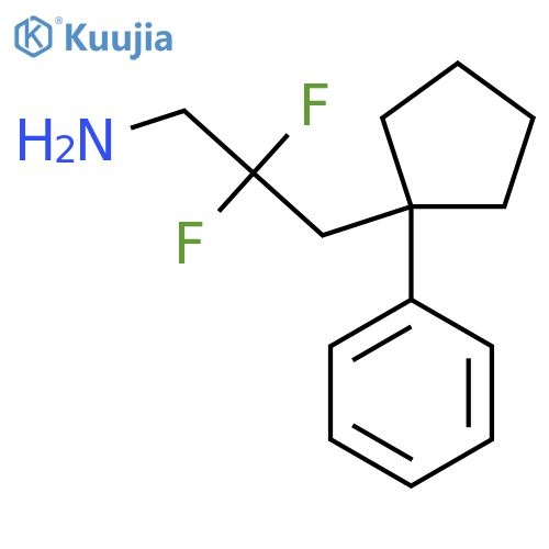 2,2-difluoro-3-(1-phenylcyclopentyl)propan-1-amine structure