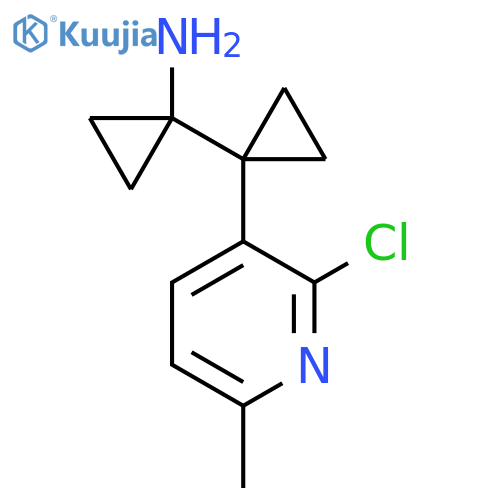 1-1-(2-chloro-6-methylpyridin-3-yl)cyclopropylcyclopropan-1-amine structure