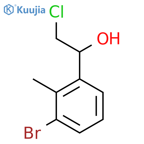 1-(3-bromo-2-methylphenyl)-2-chloroethan-1-ol structure