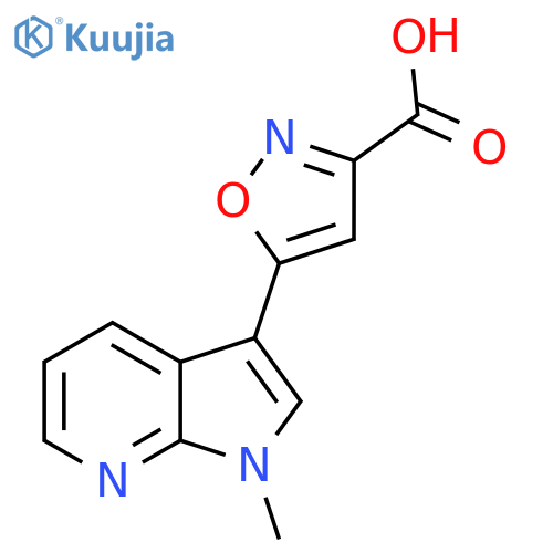 5-{1-methyl-1H-pyrrolo2,3-bpyridin-3-yl}-1,2-oxazole-3-carboxylic acid structure