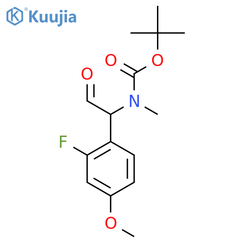 tert-butyl N-1-(2-fluoro-4-methoxyphenyl)-2-oxoethyl-N-methylcarbamate structure