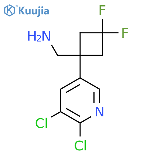 1-(5,6-dichloropyridin-3-yl)-3,3-difluorocyclobutylmethanamine structure