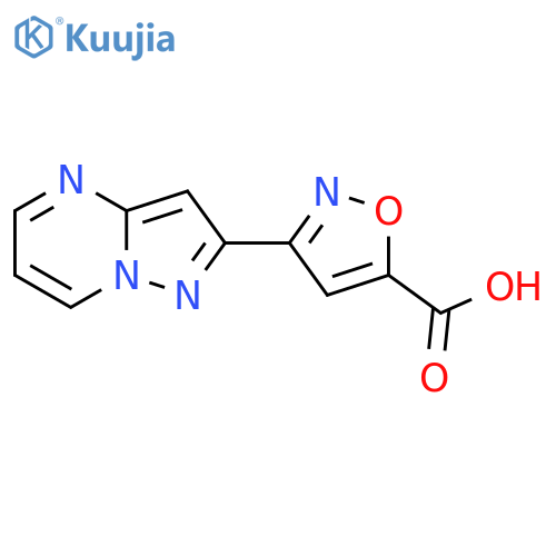 3-{pyrazolo1,5-apyrimidin-2-yl}-1,2-oxazole-5-carboxylic acid structure