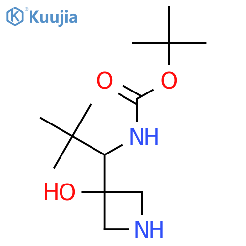 tert-butyl N-1-(3-hydroxyazetidin-3-yl)-2,2-dimethylpropylcarbamate structure