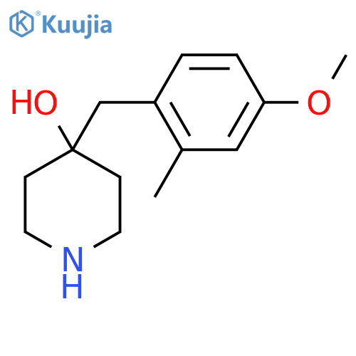 4-(4-methoxy-2-methylphenyl)methylpiperidin-4-ol structure