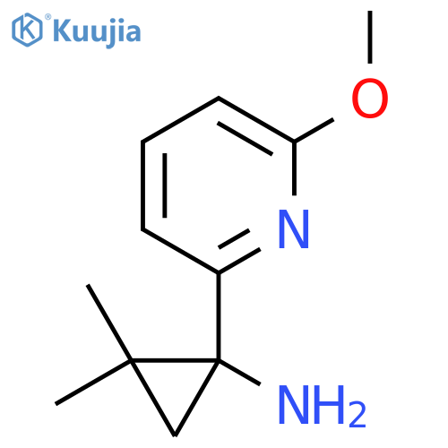 1-(6-Methoxypyridin-2-yl)-2,2-dimethylcyclopropan-1-amine structure