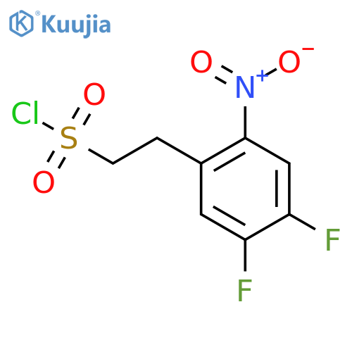 2-(4,5-difluoro-2-nitrophenyl)ethane-1-sulfonyl chloride structure
