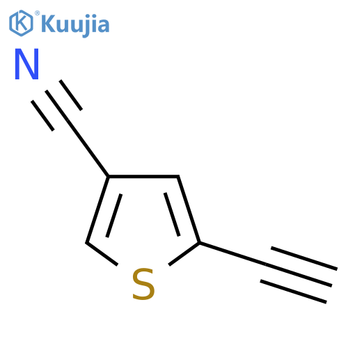 5-ethynylthiophene-3-carbonitrile structure