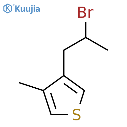 3-(2-bromopropyl)-4-methylthiophene structure