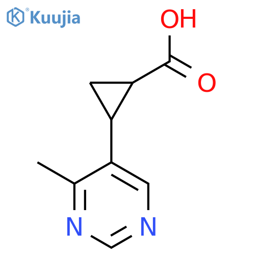 2-(4-methylpyrimidin-5-yl)cyclopropane-1-carboxylic acid structure