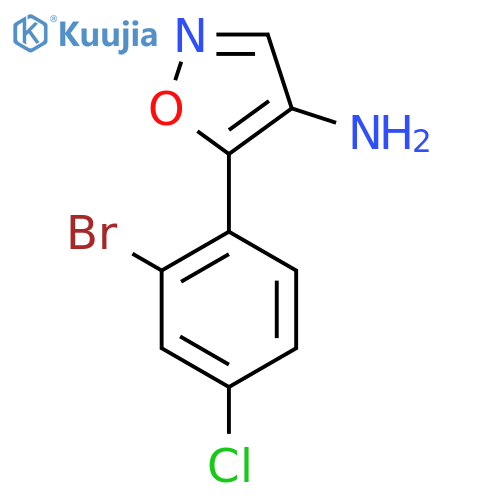 5-(2-bromo-4-chlorophenyl)-1,2-oxazol-4-amine structure