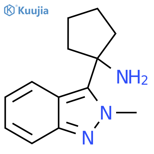 1-(2-methyl-2H-indazol-3-yl)cyclopentan-1-amine structure