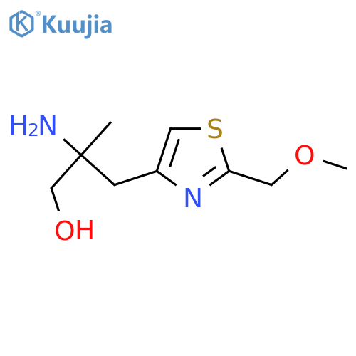 2-amino-3-2-(methoxymethyl)-1,3-thiazol-4-yl-2-methylpropan-1-ol structure