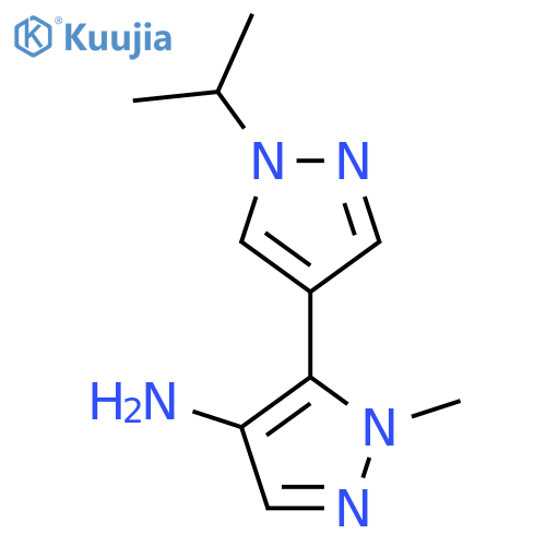 1-methyl-5-1-(propan-2-yl)-1H-pyrazol-4-yl-1H-pyrazol-4-amine structure