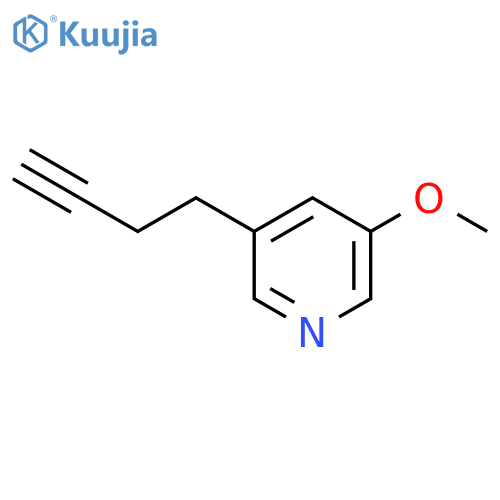3-(but-3-yn-1-yl)-5-methoxypyridine structure