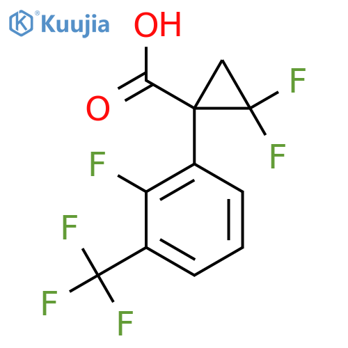 2,2-difluoro-1-2-fluoro-3-(trifluoromethyl)phenylcyclopropane-1-carboxylic acid structure