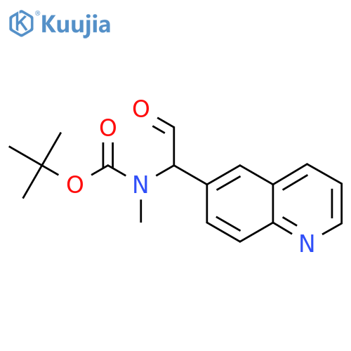tert-butyl N-methyl-N-2-oxo-1-(quinolin-6-yl)ethylcarbamate structure
