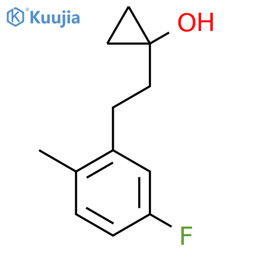 1-2-(5-fluoro-2-methylphenyl)ethylcyclopropan-1-ol structure