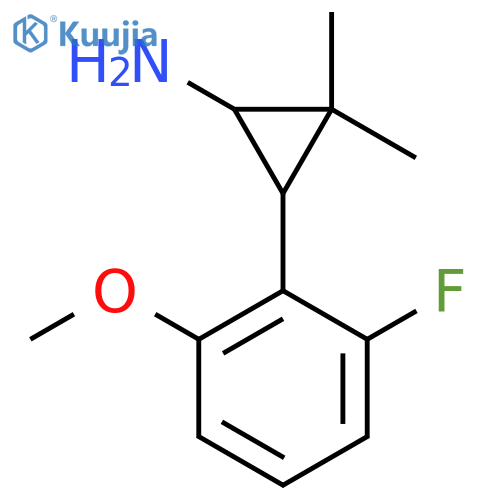 3-(2-fluoro-6-methoxyphenyl)-2,2-dimethylcyclopropan-1-amine structure