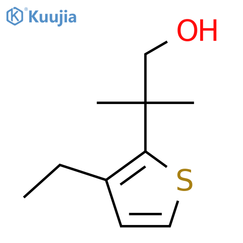 2-(3-ethylthiophen-2-yl)-2-methylpropan-1-ol structure