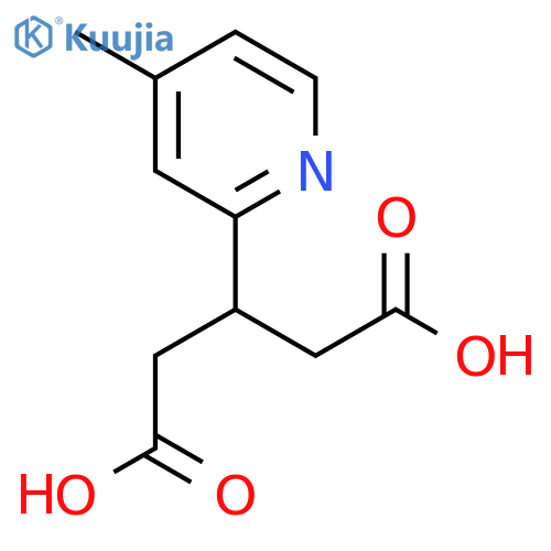 3-(4-Methylpyridin-2-yl)pentanedioic acid structure