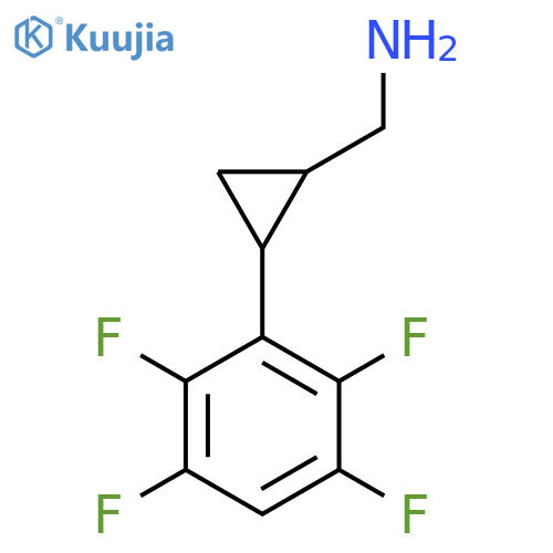 2-(2,3,5,6-tetrafluorophenyl)cyclopropylmethanamine structure