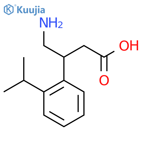 4-amino-3-2-(propan-2-yl)phenylbutanoic acid structure