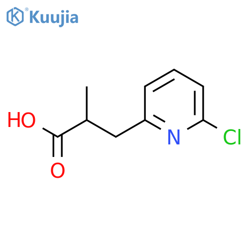 3-(6-chloropyridin-2-yl)-2-methylpropanoic acid structure