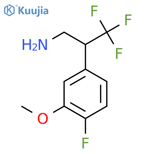 3,3,3-trifluoro-2-(4-fluoro-3-methoxyphenyl)propan-1-amine structure