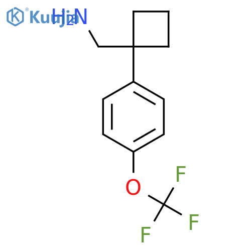 {1-4-(trifluoromethoxy)phenylcyclobutyl}methanamine structure