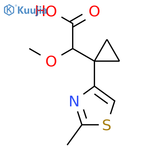 2-methoxy-2-1-(2-methyl-1,3-thiazol-4-yl)cyclopropylacetic acid structure