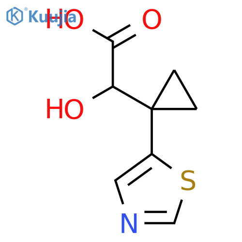2-hydroxy-2-1-(1,3-thiazol-5-yl)cyclopropylacetic acid structure