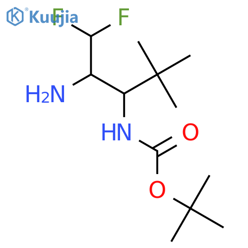 tert-butyl N-(2-amino-1,1-difluoro-4,4-dimethylpentan-3-yl)carbamate structure