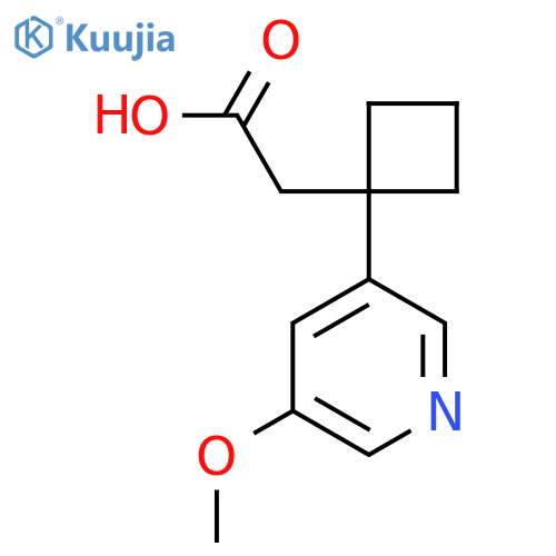2-1-(5-methoxypyridin-3-yl)cyclobutylacetic acid structure