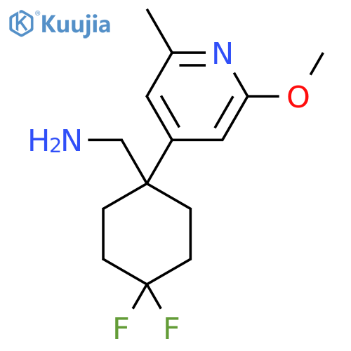 4,4-difluoro-1-(2-methoxy-6-methylpyridin-4-yl)cyclohexylmethanamine structure