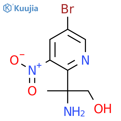 2-amino-2-(5-bromo-3-nitropyridin-2-yl)propan-1-ol structure