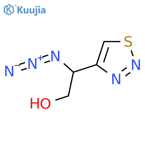 2-azido-2-(1,2,3-thiadiazol-4-yl)ethan-1-ol structure