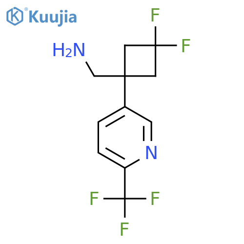 {3,3-difluoro-1-6-(trifluoromethyl)pyridin-3-ylcyclobutyl}methanamine structure
