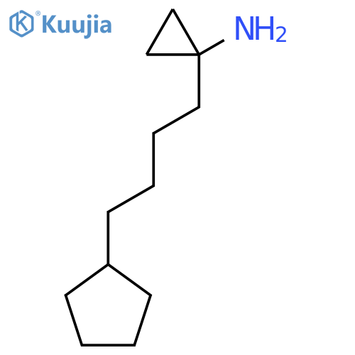 1-(4-cyclopentylbutyl)cyclopropan-1-amine structure