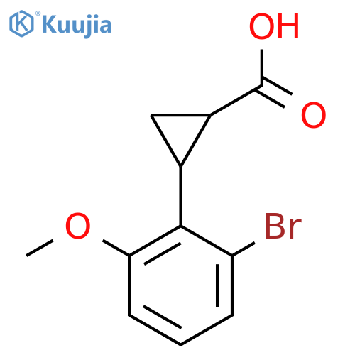 2-(2-bromo-6-methoxyphenyl)cyclopropane-1-carboxylic acid structure