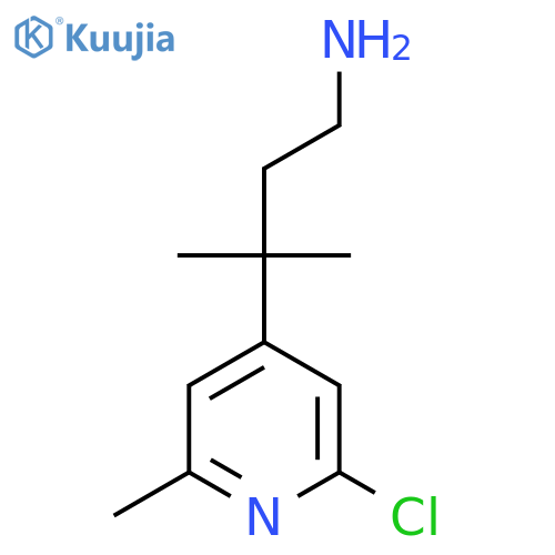 3-(2-chloro-6-methylpyridin-4-yl)-3-methylbutan-1-amine structure
